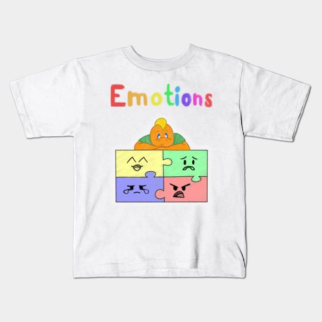 Kazzy's Emotions Shirt Kids T-Shirt by KendraHowland.Art.Scroll